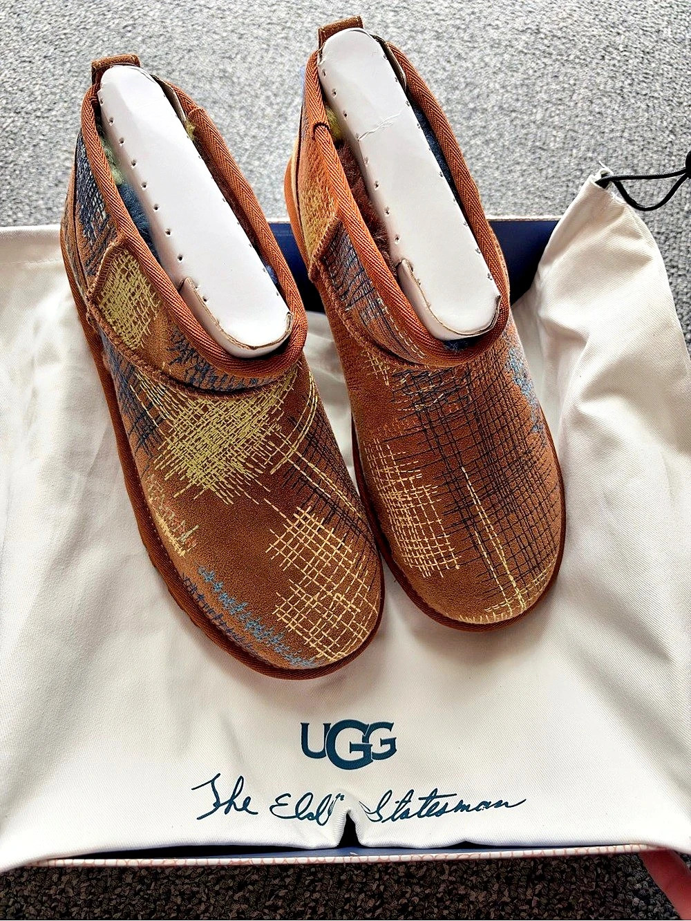 UGG x The Elder Statesman Classic Ultra Mini Ankle Boots US 8/9